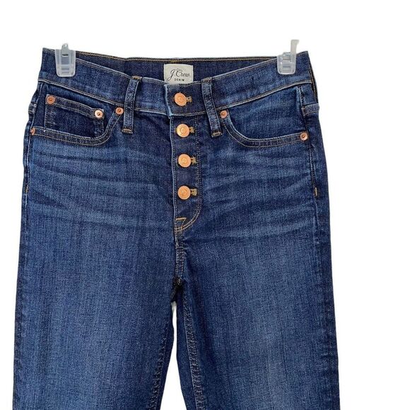 J. Crew 9" demi-boot crop jean in Dark Worn wash Sz 25 Item AB376 - Picture 4 of 10